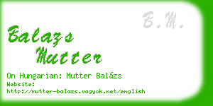 balazs mutter business card